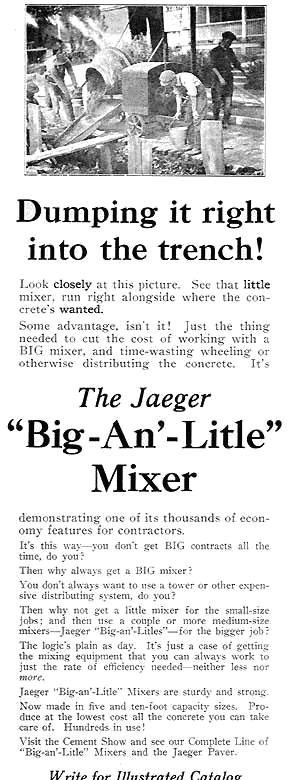 1915 Ad from the Jaeger Machine Co.